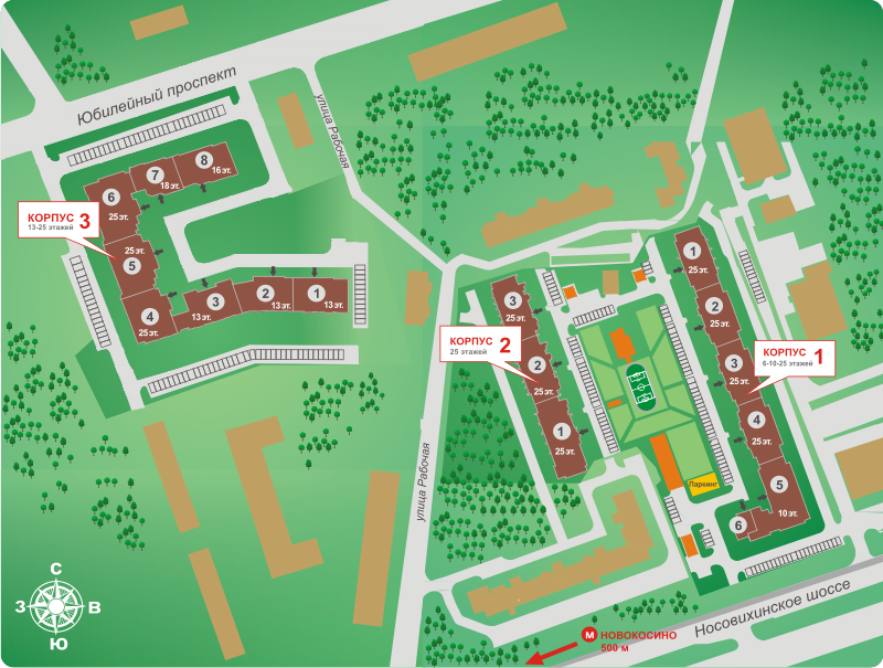Карта новокосино. ЖК Новокосино двор. ЖК Новокосино 2 схема корпусов. Новокосино 2 16 корпус на карте. Новокосино 2 9 корпус.
